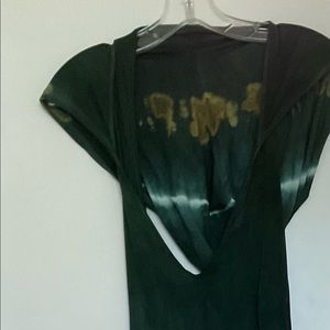 Tie dyed, hooded jumpsuit
